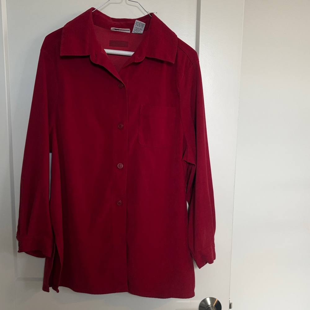 Polyester Croft & Barrow Rich Red Shirt